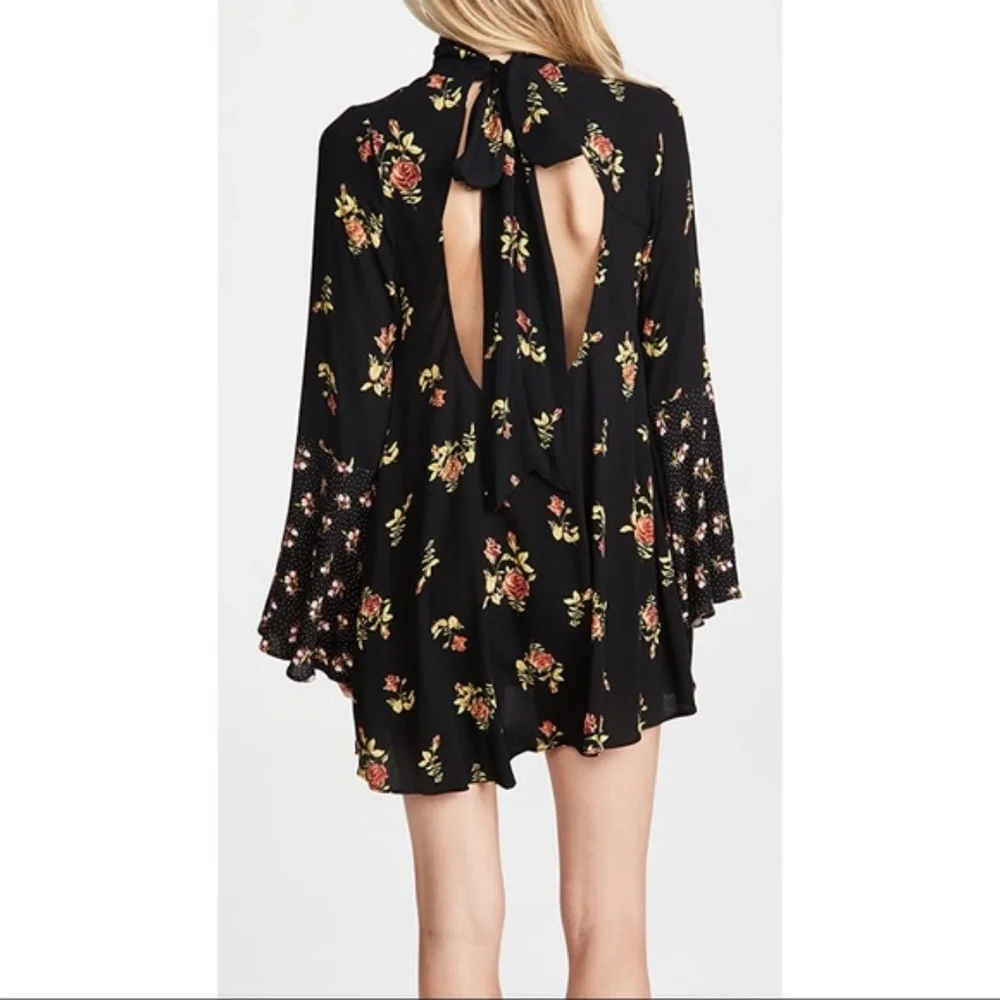 NEW Free People Mock Neck Mini Dress - Picture 2 of 9